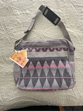 Shalimar woven cotton travel bag carry on with shoulder strap
